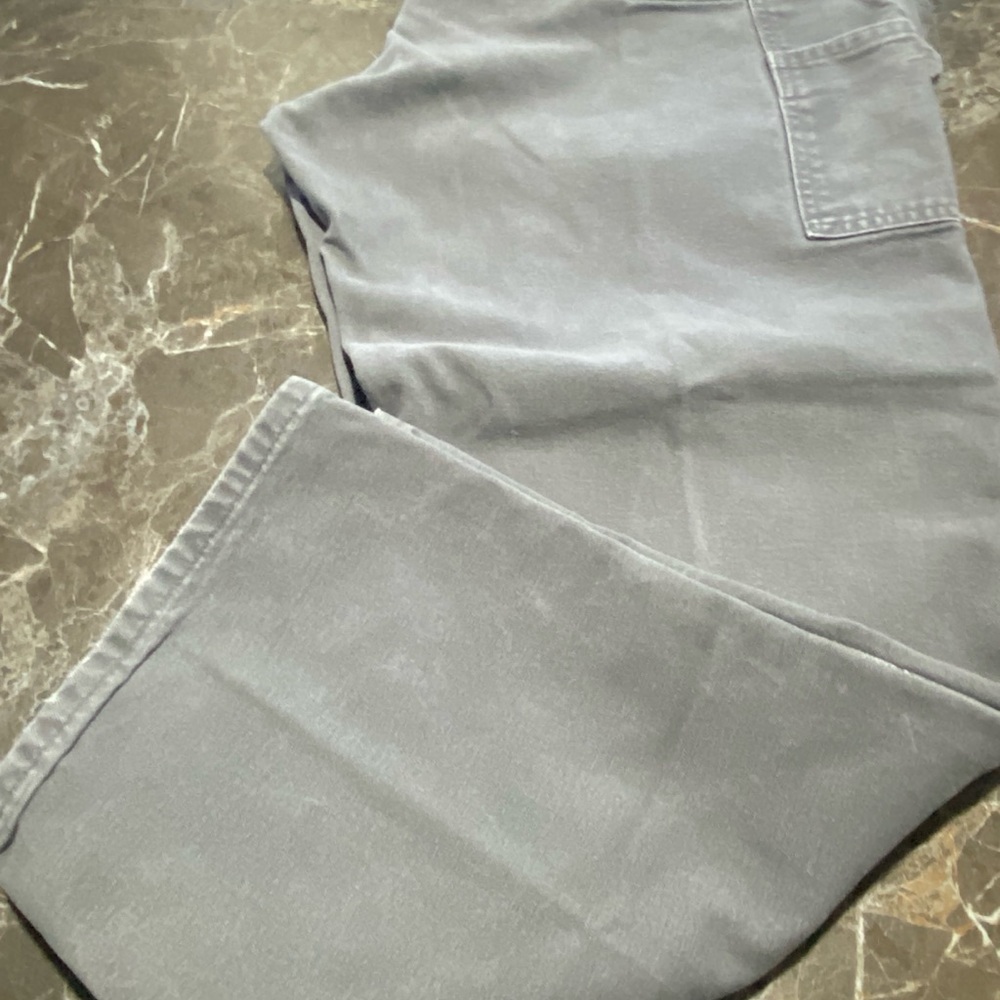 Carhartt B136 Double Knee Work Pants Gray 42x32 Distressed Workwear - Picture 10 of 16